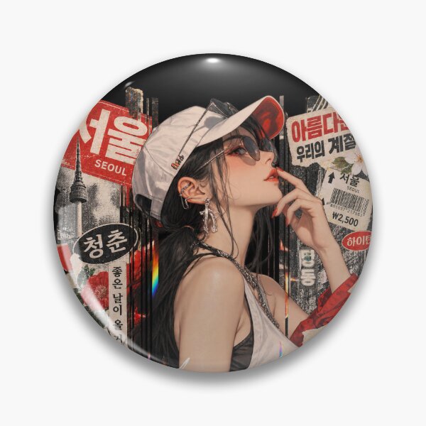 Item preview, Seoul Street Style Aesthetic Girl Collage designed and sold by SeoulVibeStudio.