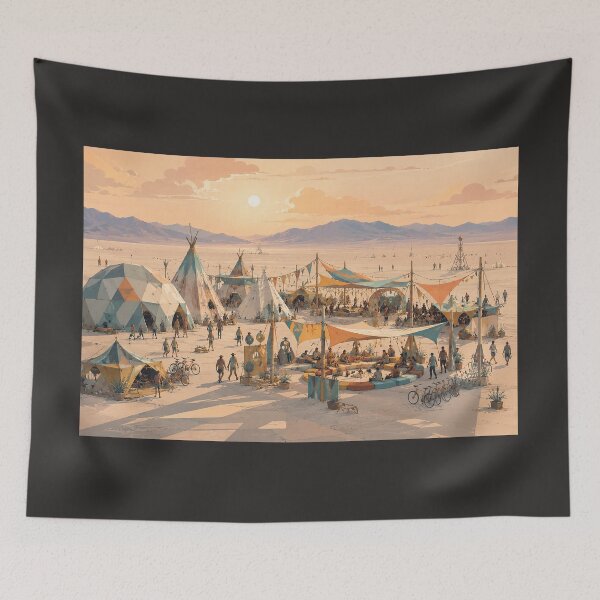 Item preview, Creative Theme Camp in a Temporary Desert Festival City designed and sold by MoonSkyArt.
