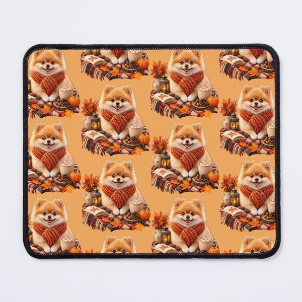 Item preview, Cozy Autumn Pomeranian – Rustic Nature Retreat Dog Art designed and sold by Tianjie-Yishu.