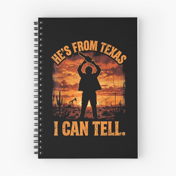 Item preview, He's From Texas I Can Tell Funny Chainsaw Silhouette designed and sold by SamWoodrt.