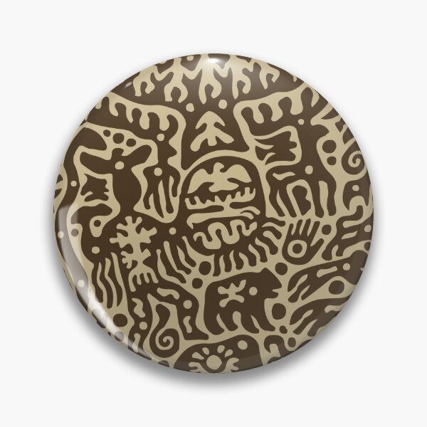 Item preview, Ancient Wildlife Petroglyph Jungle Art designed and sold by RamyGallery.