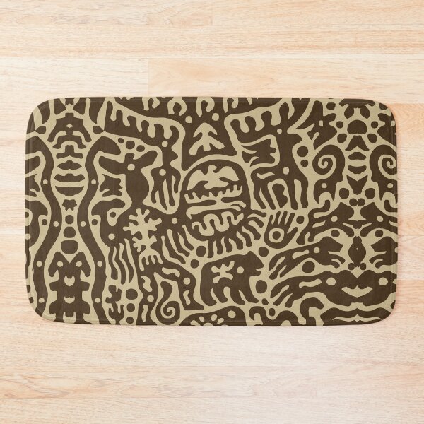 Item preview, Ancient Wildlife Petroglyph Jungle Art designed and sold by RamyGallery.