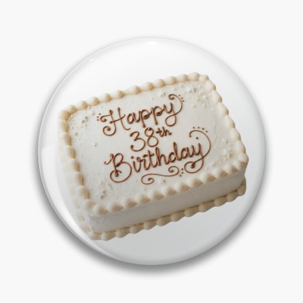 Item preview, Happy 38th birthday 38 cute adorable cake party vanilla white kawaii designed and sold by CheeseBlueprint.