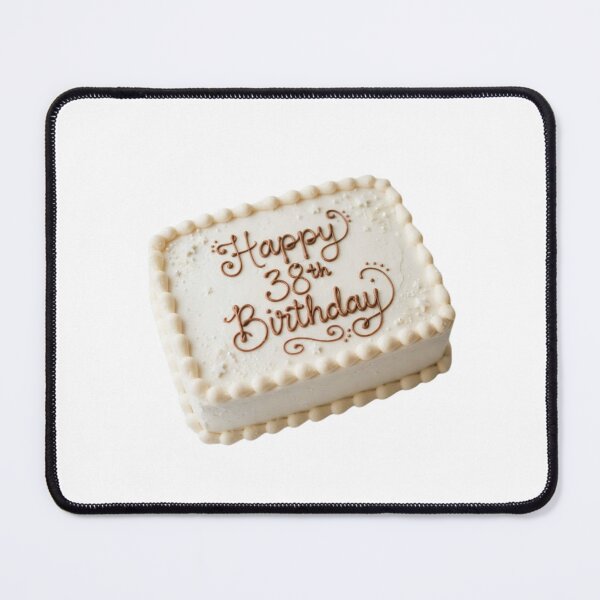 Item preview, Happy 38th birthday 38 cute adorable cake party vanilla white kawaii designed and sold by CheeseBlueprint.