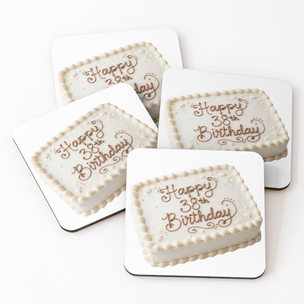 Item preview, Happy 38th birthday 38 cute adorable cake party vanilla white kawaii designed and sold by CheeseBlueprint.