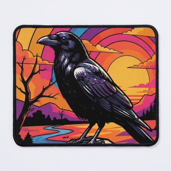 Item preview, Mystical Raven – Vibrant Sunset Fantasy Illustration designed and sold by Dogandesighn.