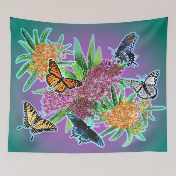 Item preview, Milkweeds and Butterflies designed and sold by Jedi-Artist.