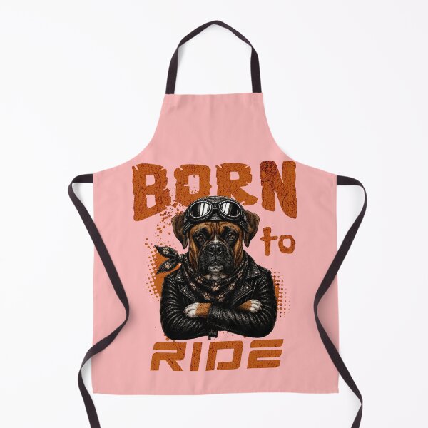 Item preview, Boxer Dog Born To Ride - Biker Jacket & Bandana & Goggles designed and sold by PixelsPaws.
