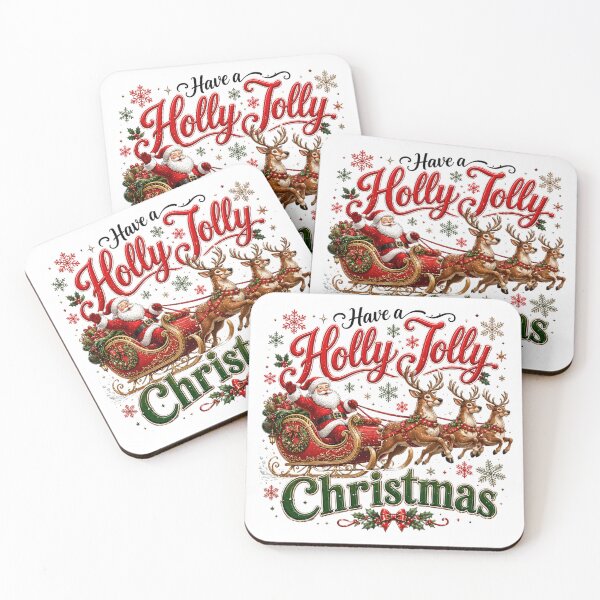 Item preview, Have A Holly Jolly Christmas Vintage Santa Sleigh designed and sold by DYAFLK.