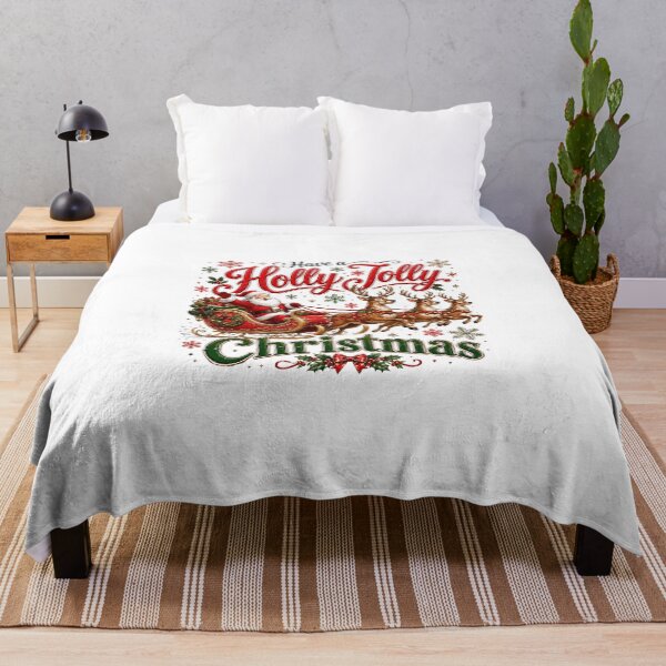 Item preview, Have A Holly Jolly Christmas Vintage Santa Sleigh designed and sold by DYAFLK.