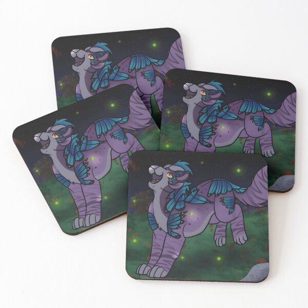 Item preview, Whimsical Purple Feline with Butterfly Accents designed and sold by J-Mindful.