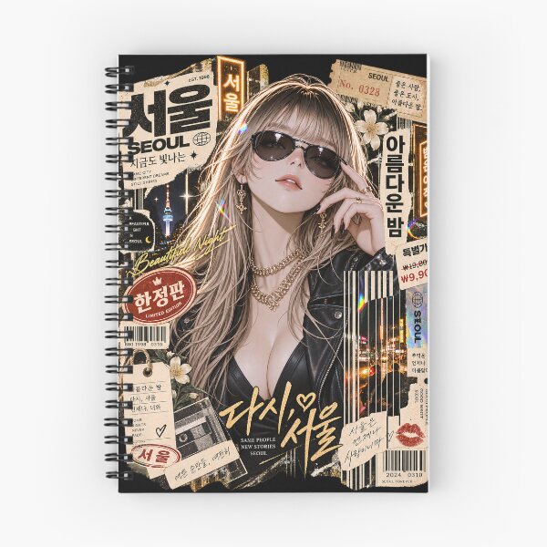 Item preview, Seoul City Night Aesthetic Retro K-Culture Girl Crush designed and sold by SeoulVibeStudio.