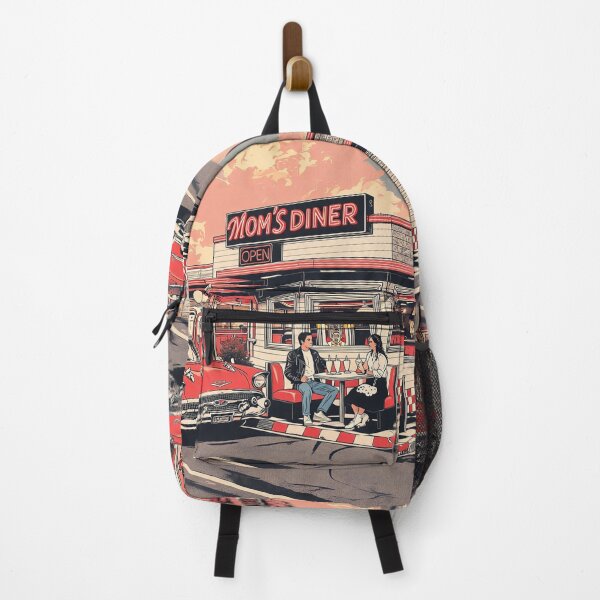 Item preview, Vintage 1950s Diner Retro Car Date Mom's Diner Graphic Art designed and sold by KTD28_SHOP.