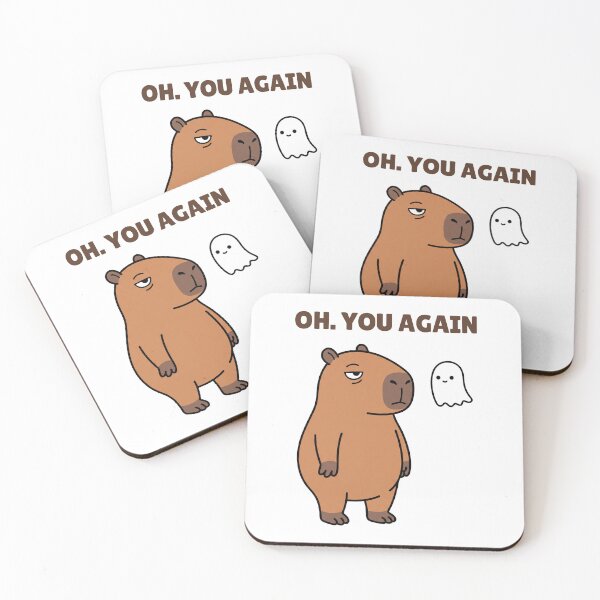 Item preview, Funny Halloween Capybara and Ghost – Oh. You Again designed and sold by Sir Capy B.