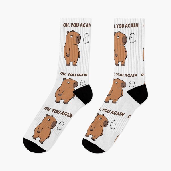 Item preview, Funny Halloween Capybara and Ghost – Oh. You Again designed and sold by Sir Capy B.