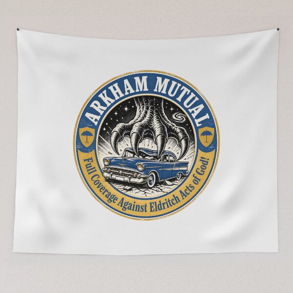 Item preview, H.P. Lovecraft Arkham Mutual Eldritch Insurance designed and sold by Fenay Designs.