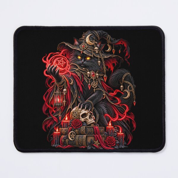 Item preview, Witch Cat Summoning Red Magic – Gothic Halloween Streetwear designed and sold by StaticEmpire.