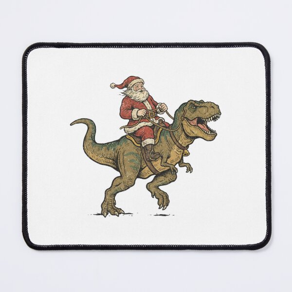 Item preview, Vintage Santa Riding T-Rex Dinosaur Christmas designed and sold by SOUFIANE1991.