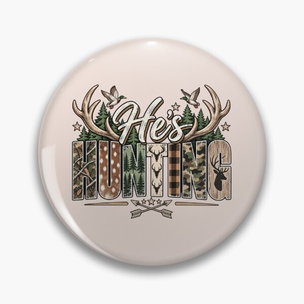 Item preview, Preppy He's Hunting Camo Western, Retro Hunting Wife, Distressed Cowboy Style, Cute Camouflage Outdoorsman Gift designed and sold by Cchotlan.