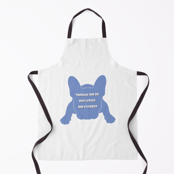 Item preview, Though she be but little she is fierce blue french Bulldog silhouette designed and sold by Anne Londez Studio.