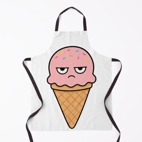 Item preview, Grumpy Pink Ice Cream Cone Resting Bitch Face Cartoon designed and sold by Bitchy Little Things.