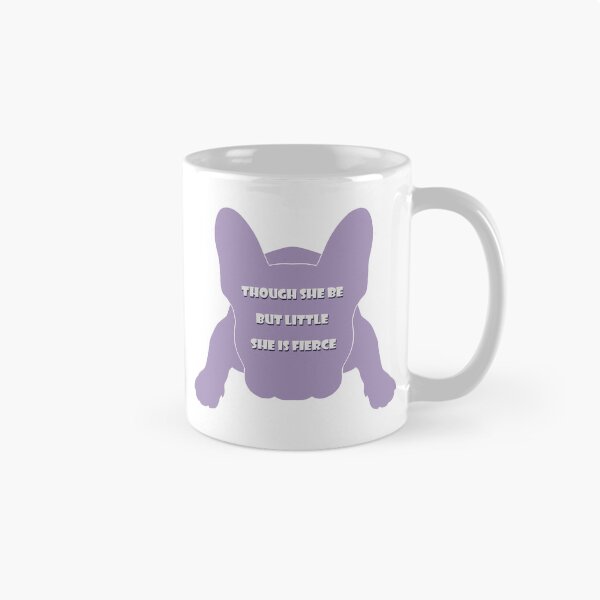 Item preview, Though she be but little she is fierce purple french Bulldog silhouette designed and sold by Anne Londez Studio.