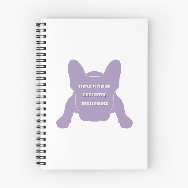 Item preview, Though she be but little she is fierce purple french Bulldog silhouette designed and sold by Anne Londez Studio.