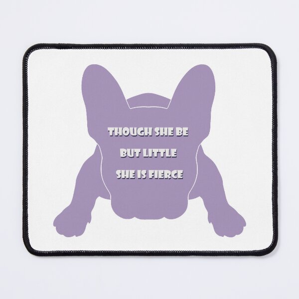 Item preview, Though she be but little she is fierce purple french Bulldog silhouette designed and sold by Anne Londez Studio.