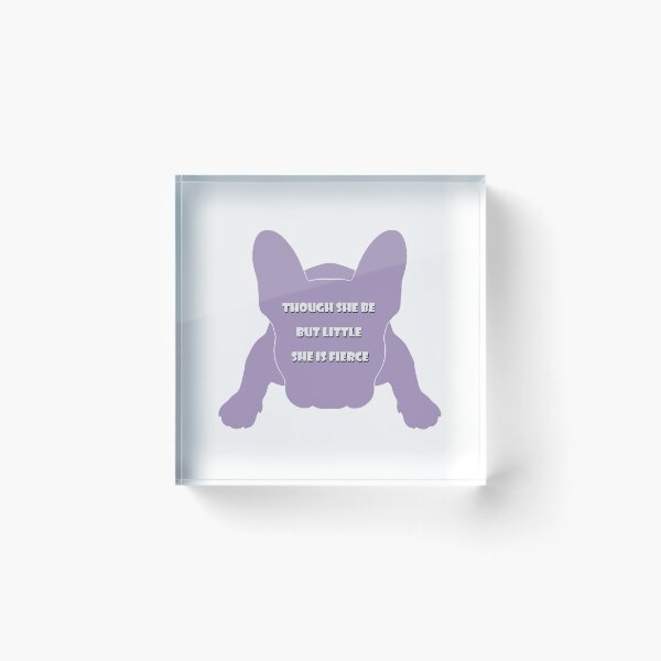 Item preview, Though she be but little she is fierce purple french Bulldog silhouette designed and sold by Anne Londez Studio.