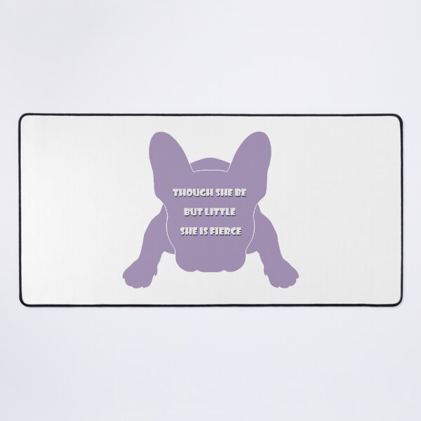 Item preview, Though she be but little she is fierce purple french Bulldog silhouette designed and sold by Anne Londez Studio.