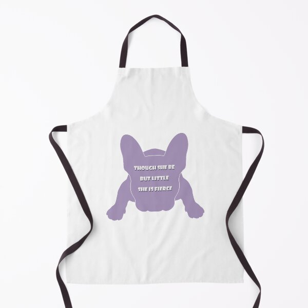 Item preview, Though she be but little she is fierce purple french Bulldog silhouette designed and sold by Anne Londez Studio.