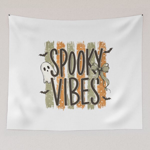 Item preview, Spooky Vibes Playful Halloween Brush Art designed and sold by CleanDecor.