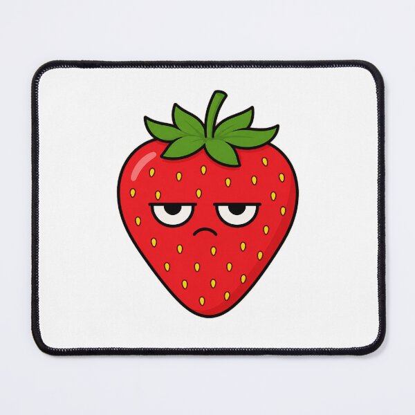 Item preview, Grumpy Strawberry Resting Bitch Face Cartoon designed and sold by Bitchy Little Things.