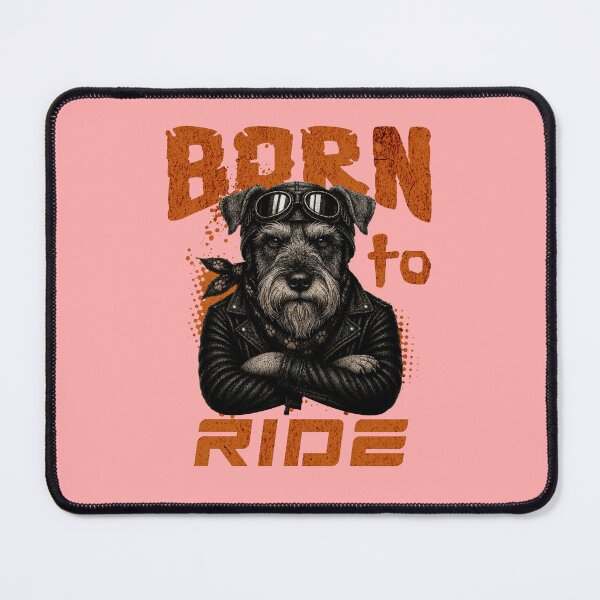 Item preview, Schnauzer Born To Ride - Biker Jacket & Bandana & Goggles designed and sold by PixelsPaws.