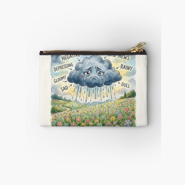 Item preview, Sad Rain Cloud Over Flower Meadow Mental Health designed and sold by Michaelragheb.