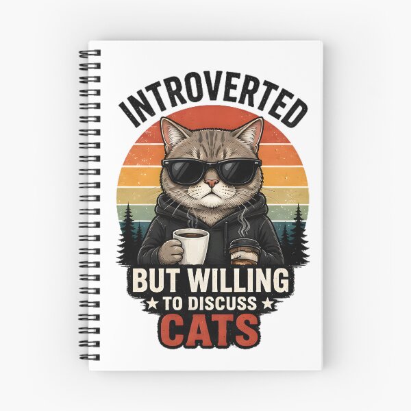 Item preview, Introverted But Willing To Discuss Cats Funny Cat Lover designed and sold by Pyt27.