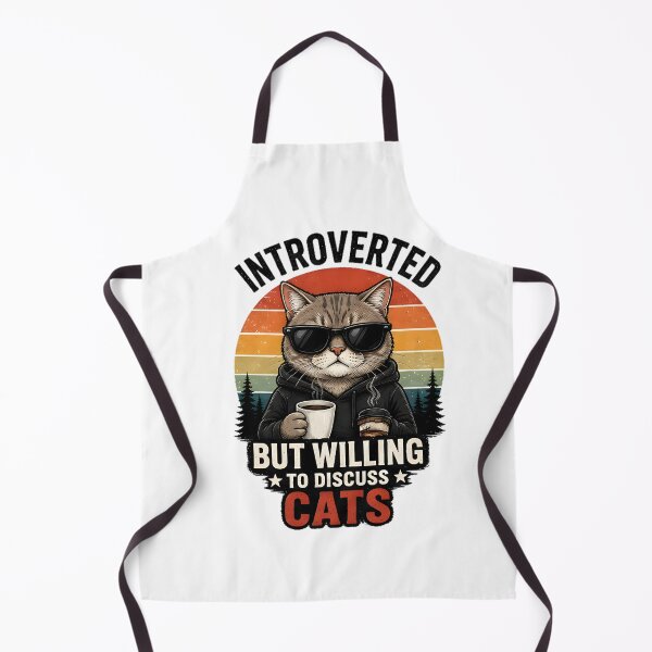 Item preview, Introverted But Willing To Discuss Cats Funny Cat Lover designed and sold by Pyt27.