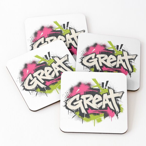 Item preview, Great Graffiti Street Art Vibrant Neon Urban Typography designed and sold by RAJASWARSTORE.