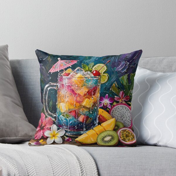 Item preview, Tropical Rainbow Cocktail Exotic Fruits designed and sold by Serene Strokes Art.