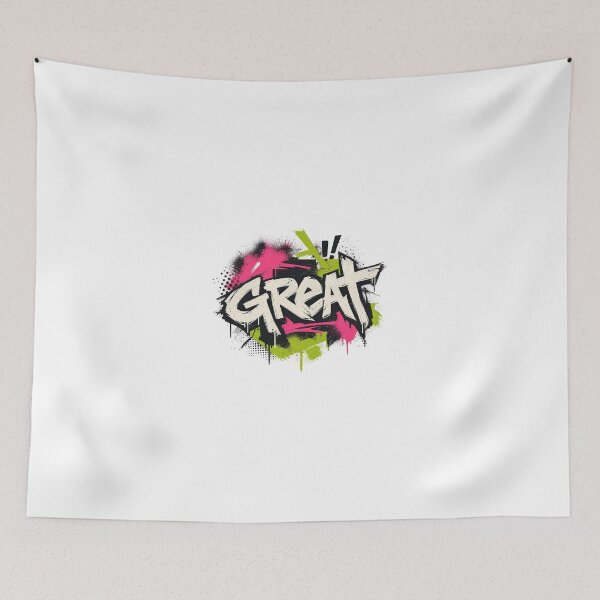 Item preview, Great Graffiti Street Art Vibrant Neon Urban Typography designed and sold by RAJASWARSTORE.