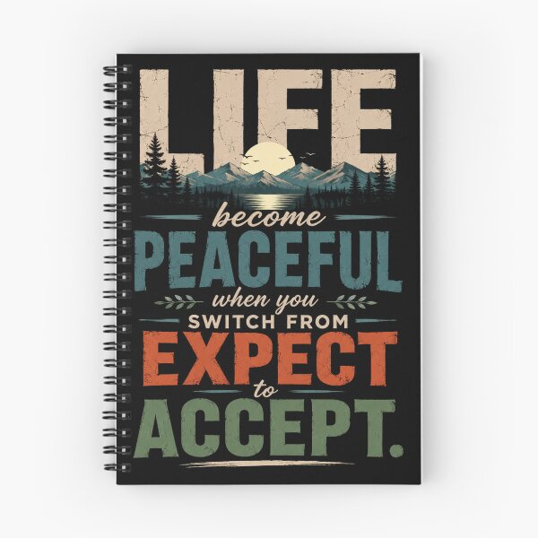 Item preview, “Life Becomes Peaceful When You Switch From Expect To Accept” designed and sold by JatCreative.