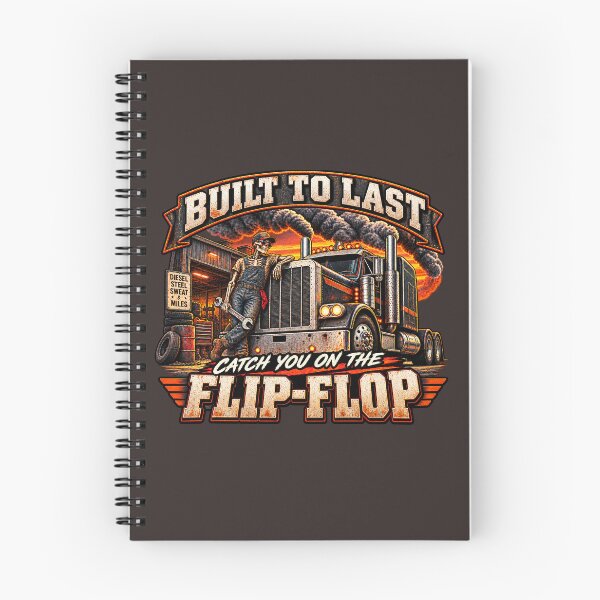 Item preview, Built To Last - Skeleton Mechanic Trucker Art - Catch You On The Flip-Flop designed and sold by NomadForge.