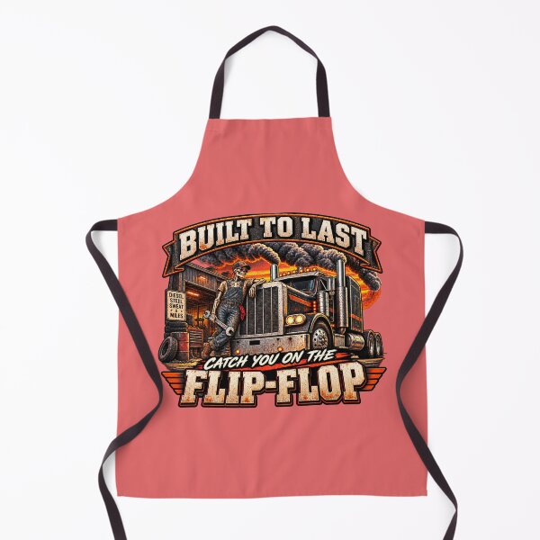 Item preview, Built To Last - Skeleton Mechanic Trucker Art - Catch You On The Flip-Flop designed and sold by NomadForge.