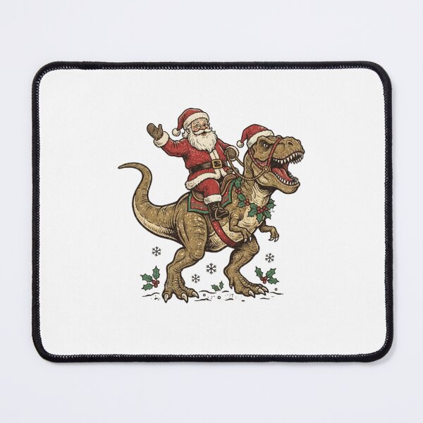 Item preview,  Vintage Santa Riding T-Rex Dinosaur Christmas designed and sold by SOUFIANE1991.