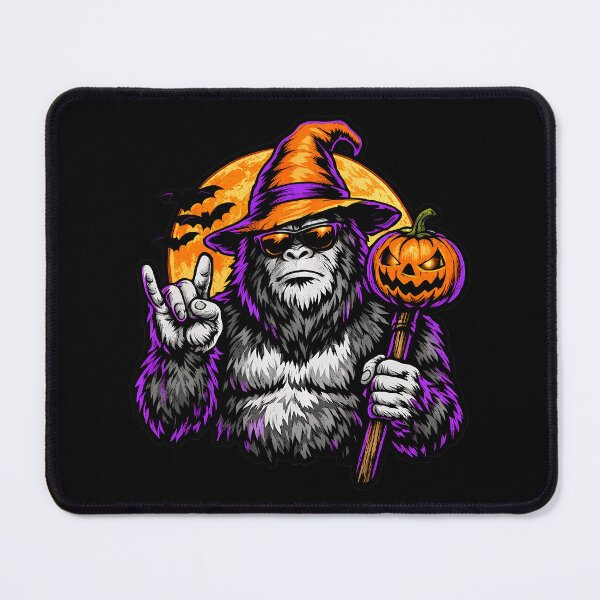 Item preview, Gorilla Witch Jack O Lantern Funny Halloween Ape designed and sold by Ekonolotie.