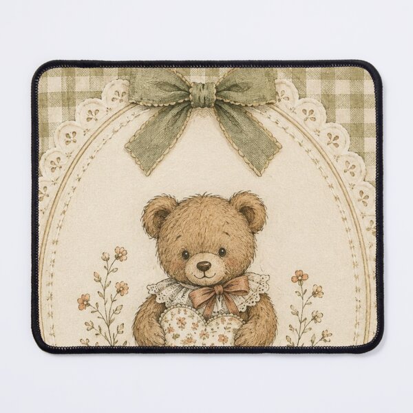 Item preview, Vintage Teddy Bear with Bow Cottagecore Floral designed and sold by Luxnox.