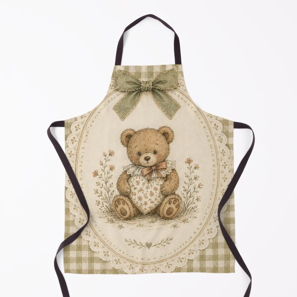 Item preview, Vintage Teddy Bear with Bow Cottagecore Floral designed and sold by Luxnox.