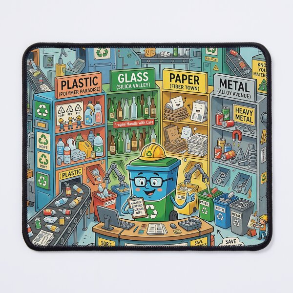 Item preview, Recycling Bin Manager Plant Sorting Station Eco Infographic designed and sold by Michaelragheb.