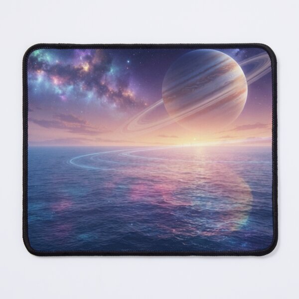 Item preview, Ocean and Ringed Planet under a Starry Sky designed and sold by Malisa345.
