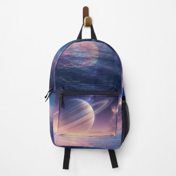 Item preview, Ocean and Ringed Planet under a Starry Sky designed and sold by Malisa345.